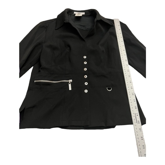 Vertigo Paris Black Button Up Blazer Large - Picture 6 of 8